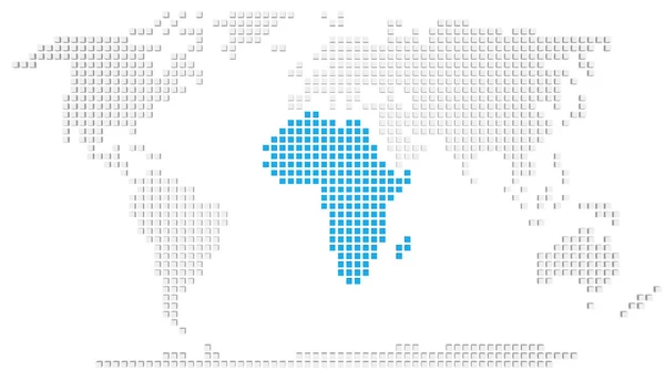 África no mapa mundial — Fotografia de Stock