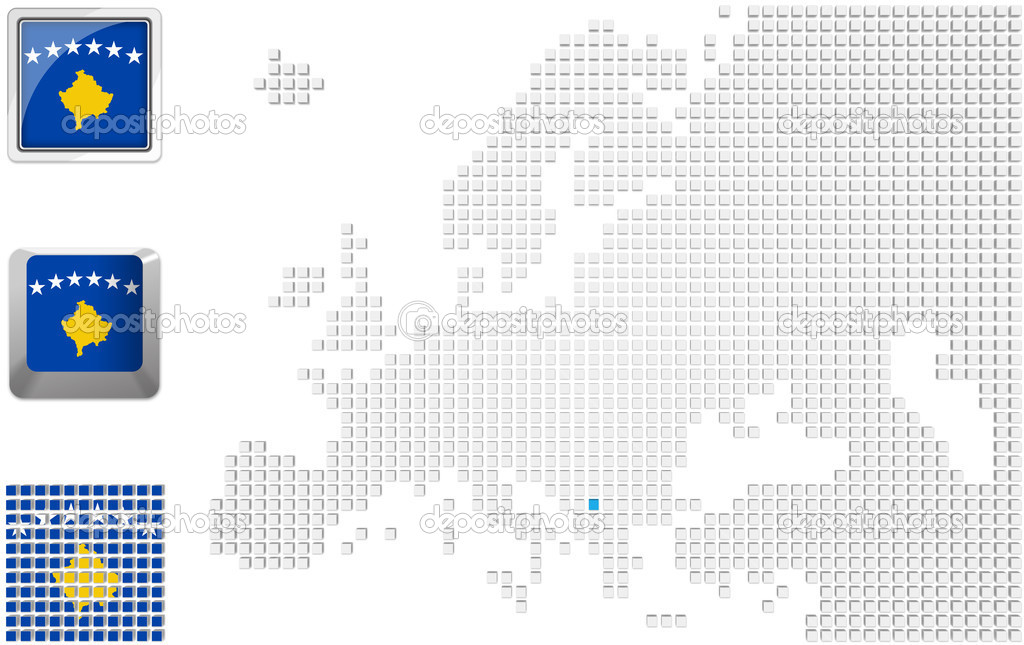 Au Kosovo Sur La Carte De Leurope Photographie Kerdazz7