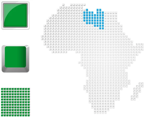 Libya on map of Africa — Stock Photo, Image