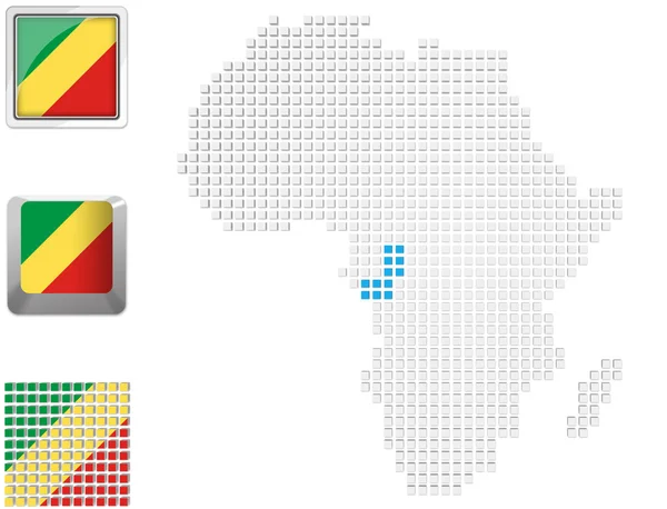 Congo en el mapa de África —  Fotos de Stock