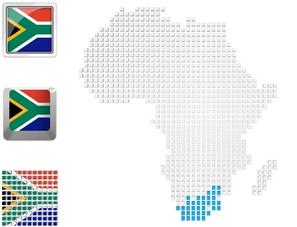 África do Sul no mapa de África — Fotografia de Stock