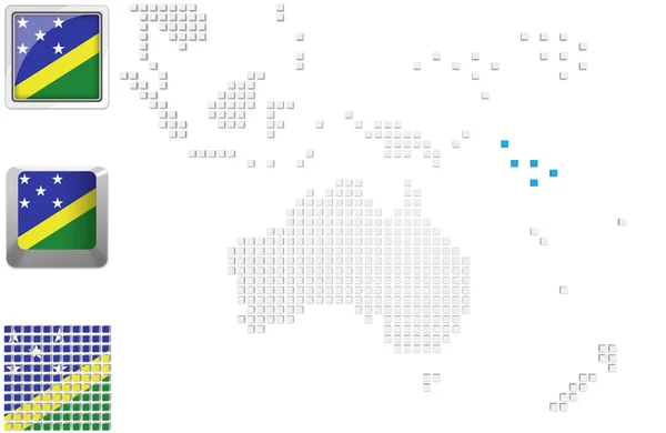 Solomon islands on map of Australia — Stock Photo, Image
