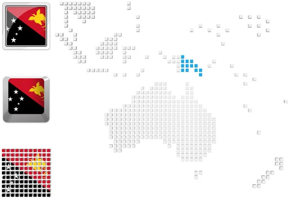 パプア ニューギニアのオーストラリアの地図 — ストック写真