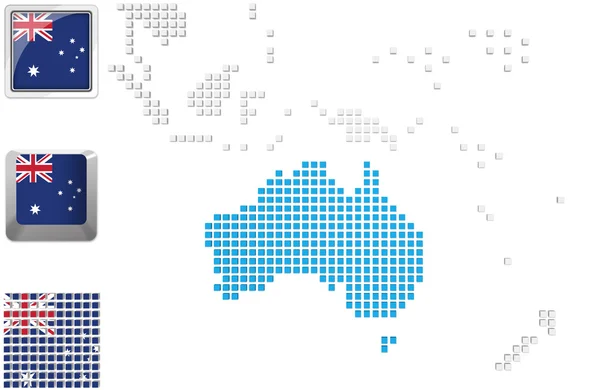 Australia en el mapa de Australia — Foto de Stock