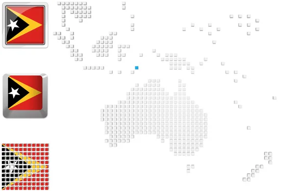 Timor sulla mappa di Australia — Foto Stock