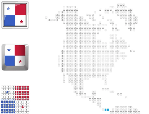 Panama on map of North america — Stock Photo, Image