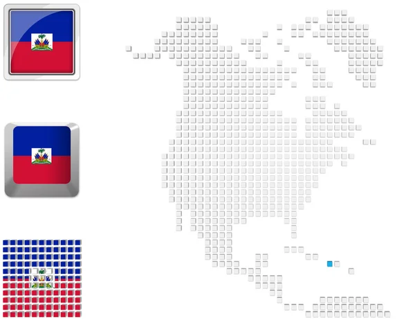 ハイチの北アメリカの地図 — ストック写真