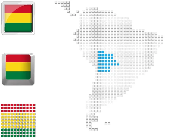 Bolivia en el mapa de América del Sur — Foto de Stock