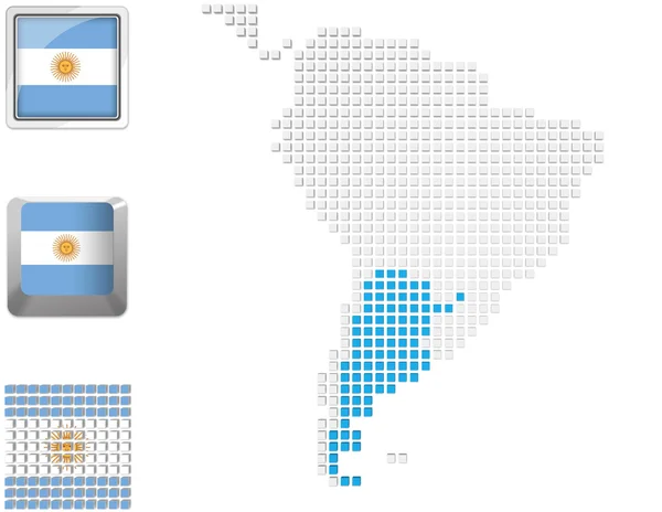 Argentina on map of South America — Stock Photo, Image