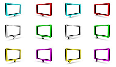 renkli iletişim kabarcıklar