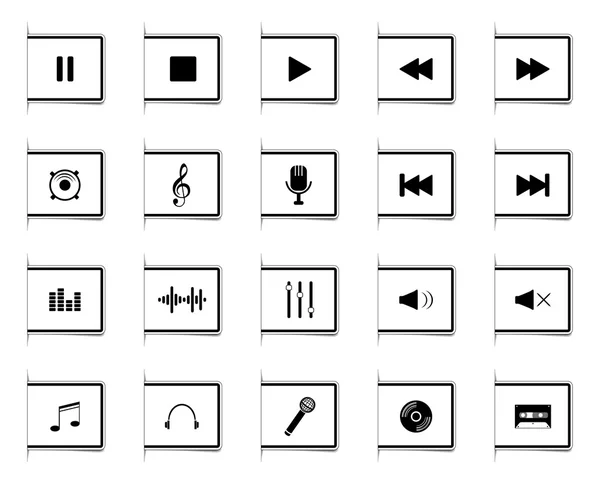 Music Icons — Stock Vector