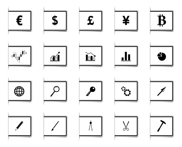 Bokmärke design ikoner — Stock vektor
