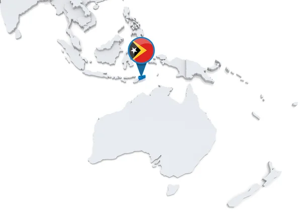 Timor na mapie miasta oceania — Zdjęcie stockowe