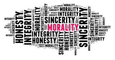 Morality in word cloud clipart
