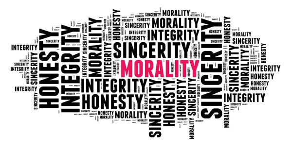 Moral i word cloud — Stockfoto