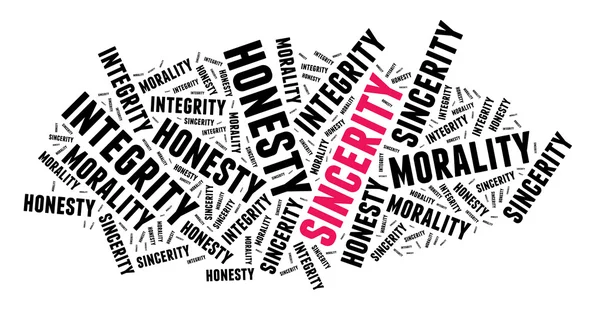 Sincerity in word cloud — Stock Photo, Image