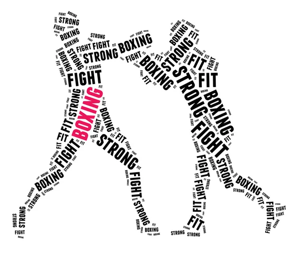 Boxing in word cloud — Stock Photo, Image