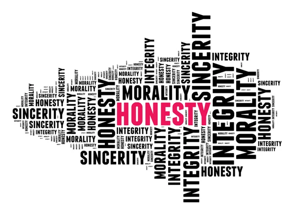 Honesty in word cloud — Stock Photo, Image