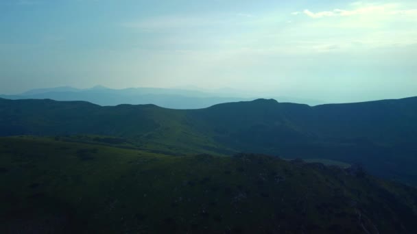 Aerial View Carpathian Mountains Rage Tourist Places Ukraine Concepts Tourism — Stock Video
