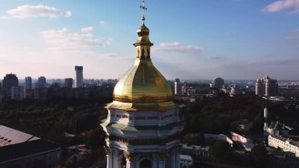 Kiev Ucraina 2021 Veduta Aerea Dell Antica Kiev Pechersk Lavra — Video Stock