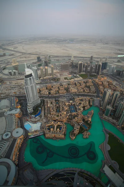 Dubai on top Burj Khalifa — Stock Photo, Image