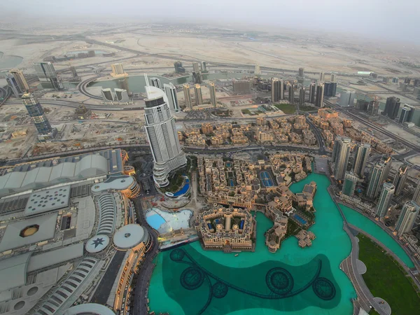 Dubai on top Burj Khalifa — Stock Photo, Image