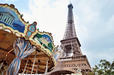 Merry-go-round in Paris clipart