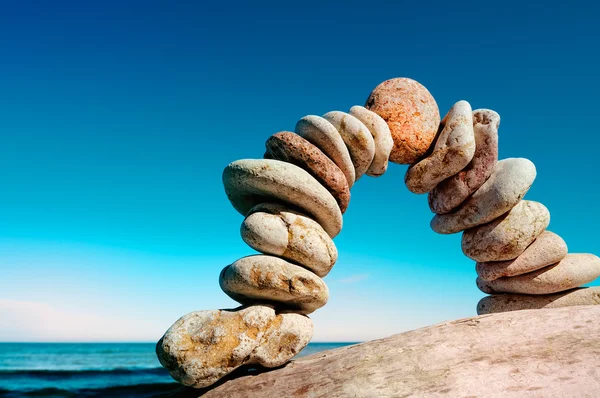 Curve of pebbles — Stock Photo, Image