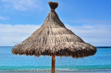 sombrilla de paja