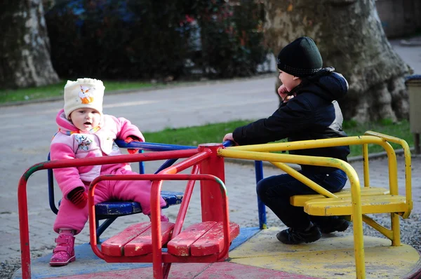 Children playing on the playground — Stock Photo, Image