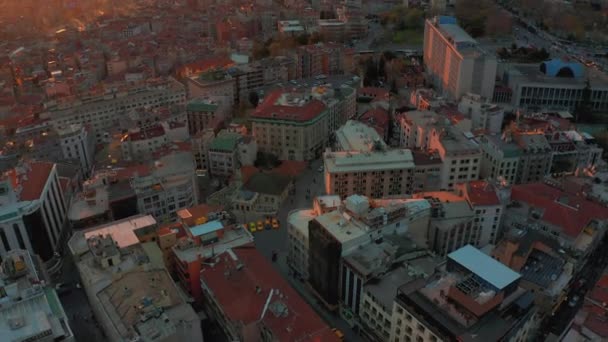 Tetti della vecchia Istanbul, Turchia. Vista aerea 4K — Video Stock