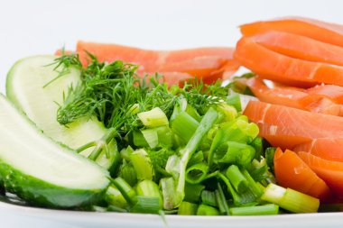 Füme tavuk ve sebze