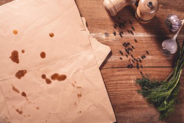 Yemekten sonra boş gıda tablo