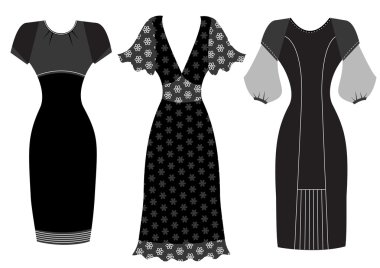 dresses.vector kadın giyim üzerine beyaz izole