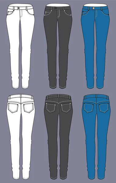 Kvinnliga jeans — Stockfoto