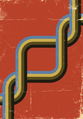 Retro poster background.vector resimde eski kağıt üzerinde