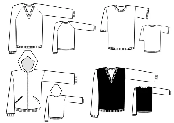 Vêtements pour homme.Illustration vectorielle de mode isolée sur blanc — Image vectorielle