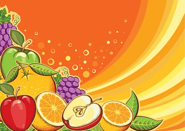 Fruits background — Stock Vector