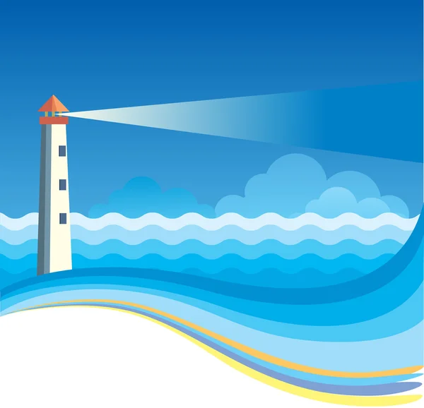 Lighthouse background — Stock Vector