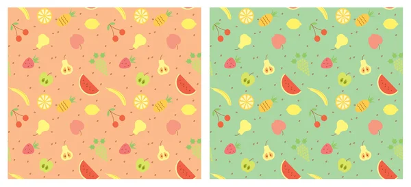 Früchte nahtlose muster.vektor farbige Illustration — Stockvektor