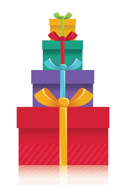 Cajas de regalo background.Vector color presenta ilustración para des — Vector de stock