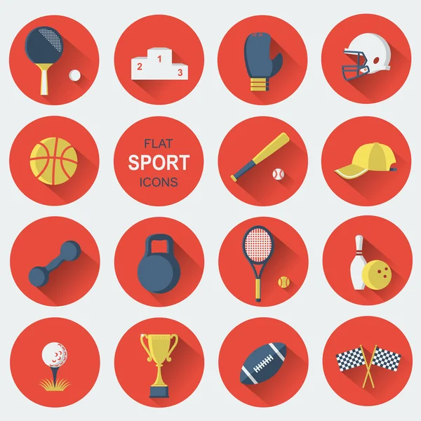 Sport equipments.flat pictogrammen — Stockvector