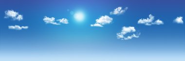 Clouds on sunny sky. clipart
