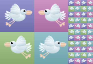 Dikişsiz kuş duvar kağıdı