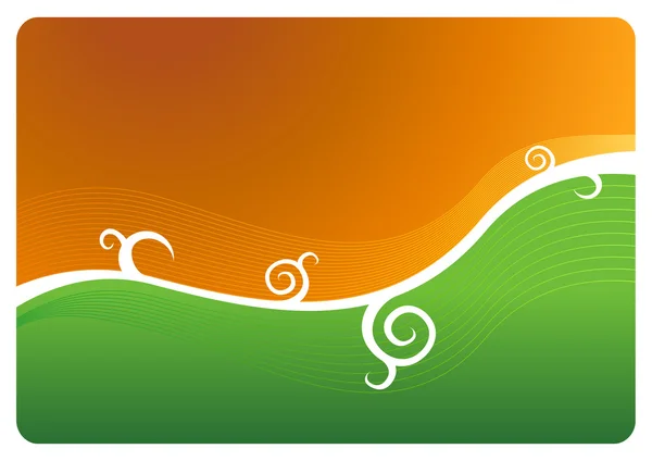 Orange green background — Stock Vector