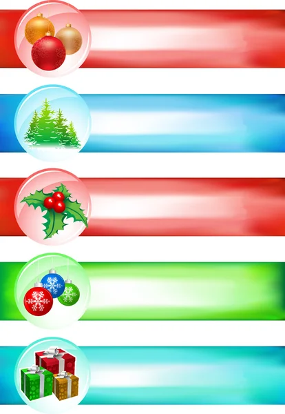 Großes Weihnachtsbanner-Set — Stockvektor