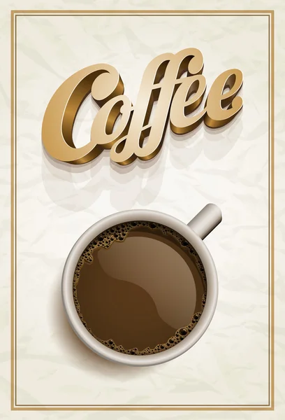 커피 포스터 템플릿 — 스톡 벡터