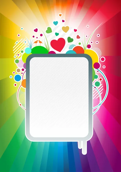 Banner de amor colorido — Vetor de Stock