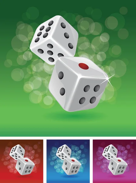 Dices vector illustration set. — Stock Vector