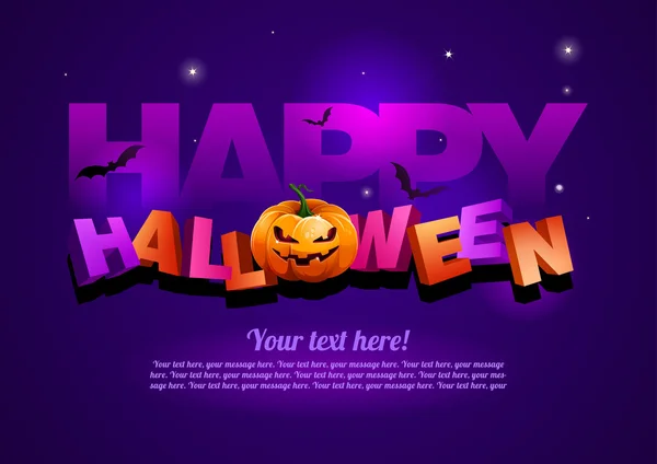 Happy Halloween poster template — Stock Vector